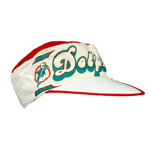 Vintage Miami Dolphins Painters Cap NFL Football Flat Top Baseball size M/L USA - Picture 3 of 16